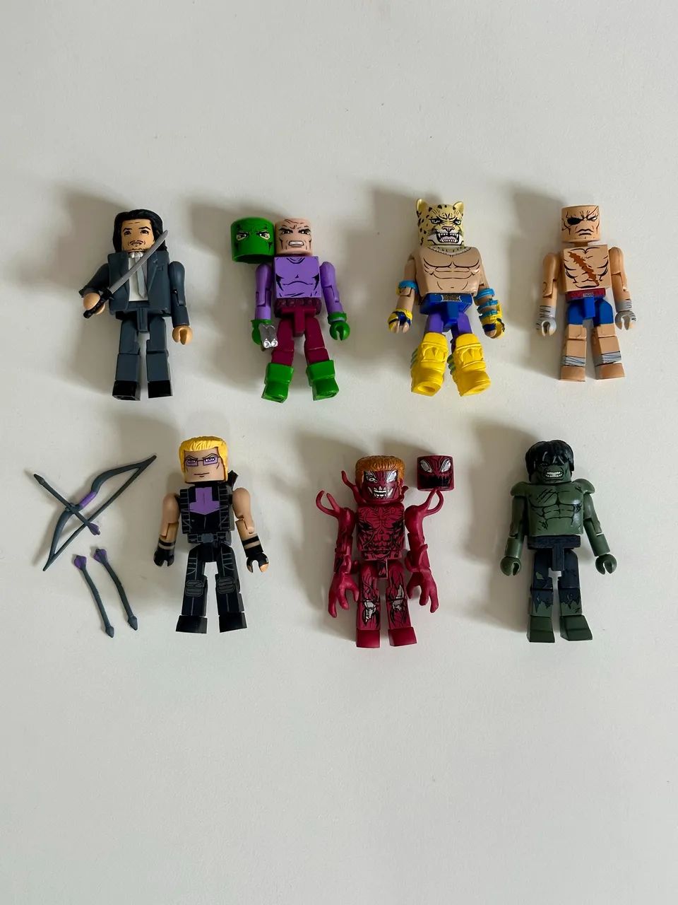 Lote com 7 Minimates variados da Marvel