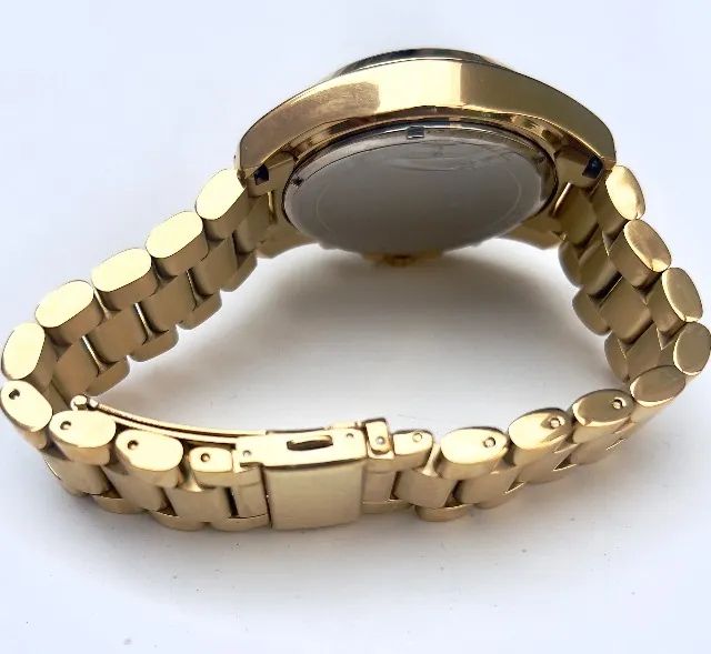 Relógio MK Feminino Dourado e Azul  - Foto 3