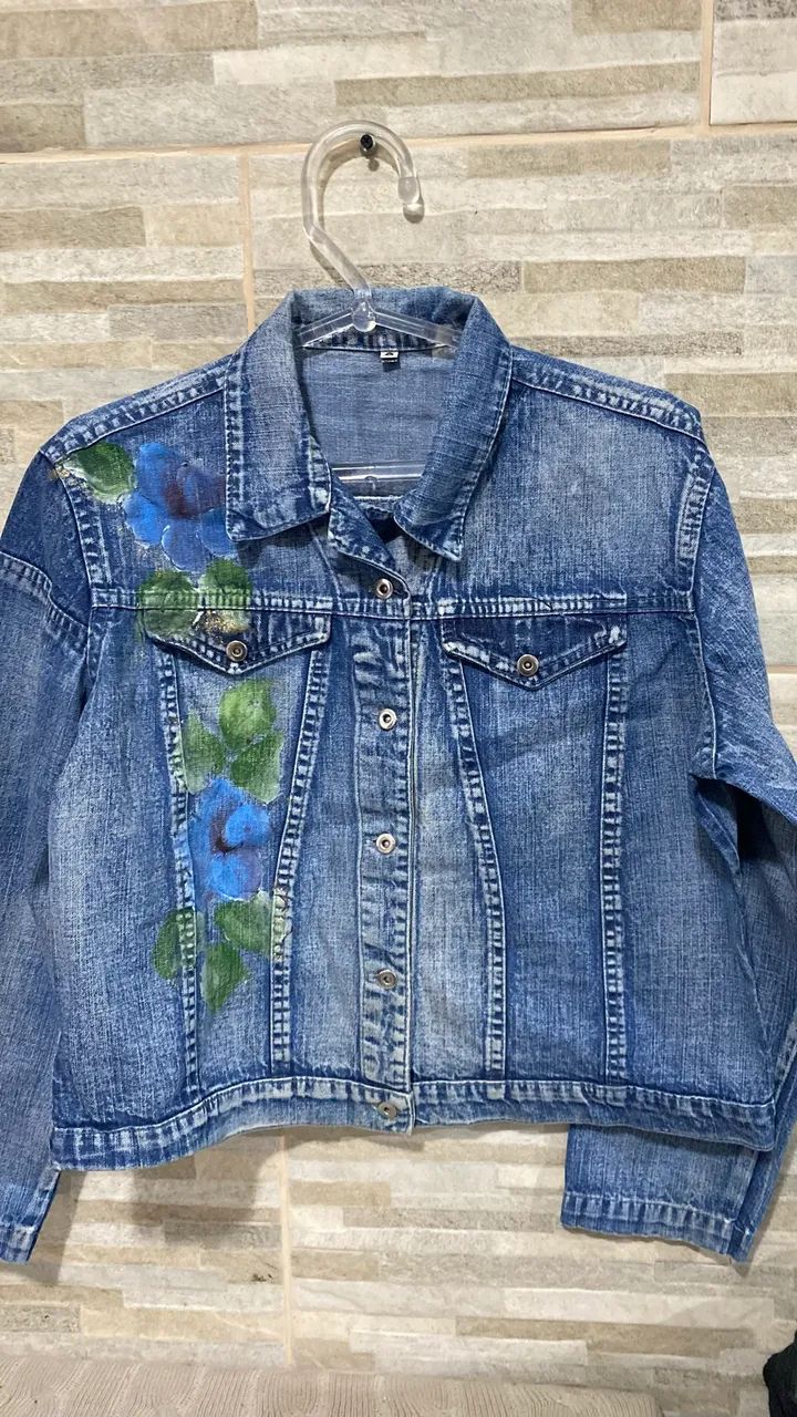 Jaqueta jeans retrô modelo anos 80  - Foto 4