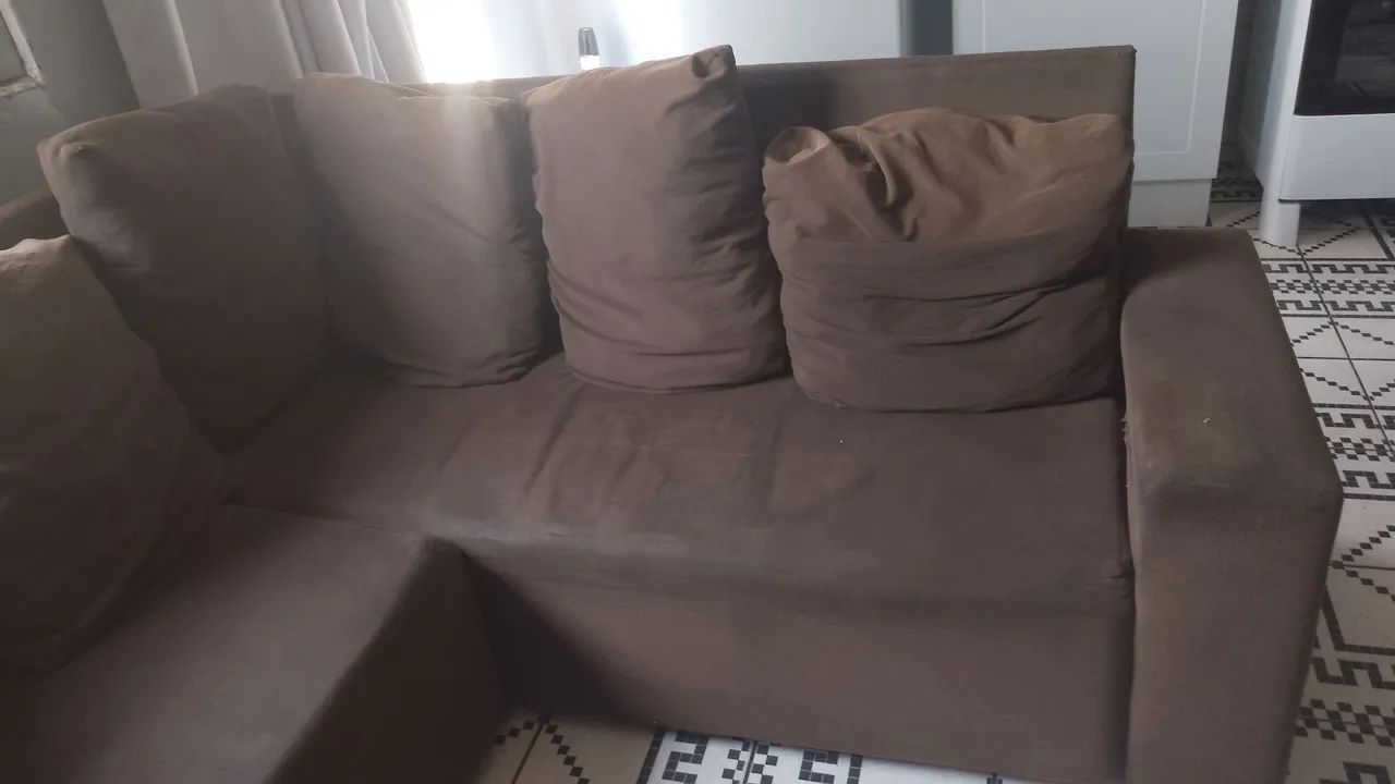 Sofá em L Marrom  - Foto 4