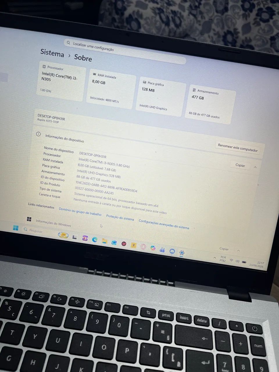 NOTEBOOK ACER 