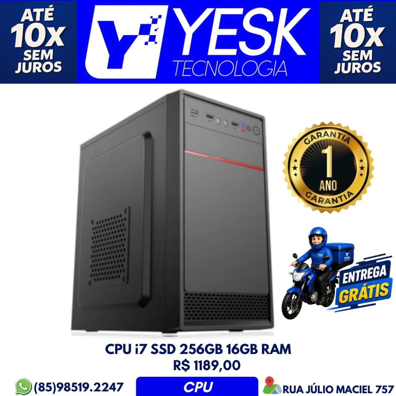 PROMOÇÃO CPU i7 NOVA GARANTIA DE 1 ANO 