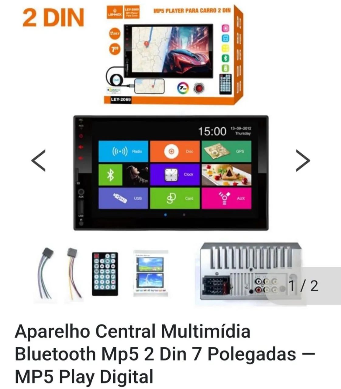 Multimídia Mp5 Touch 7 polegadas 2 DIN - Foto 3