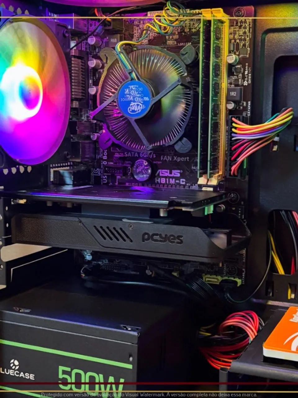 Setup Intel i5 4590, 16gb, 256gb SSD, RX 550 4gb, Fonte 500W, Gabinete AeroCool - Foto 4