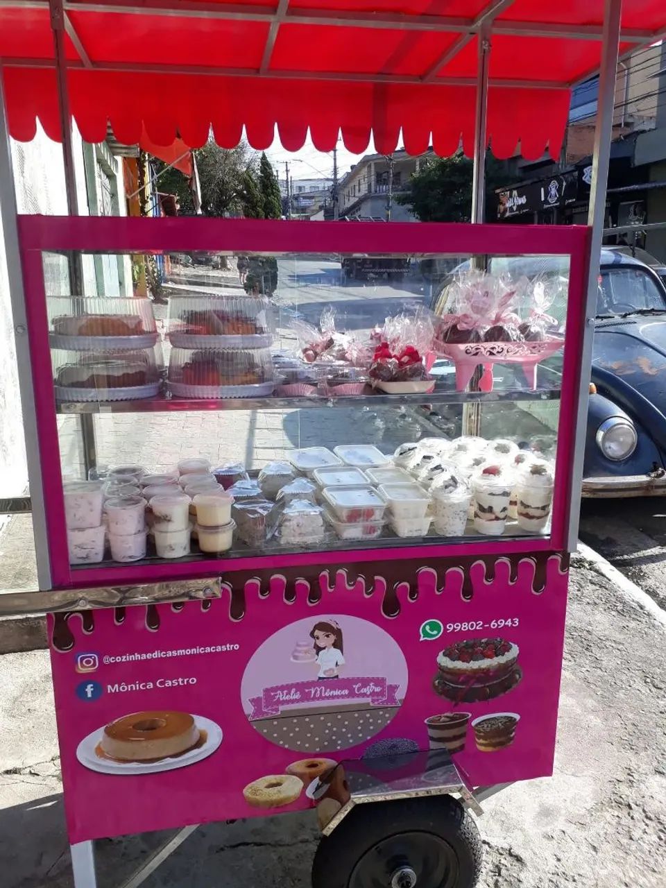 Carrinho para Doces e Pudim com Refrigeração de Placa de Gelo - Foto 4