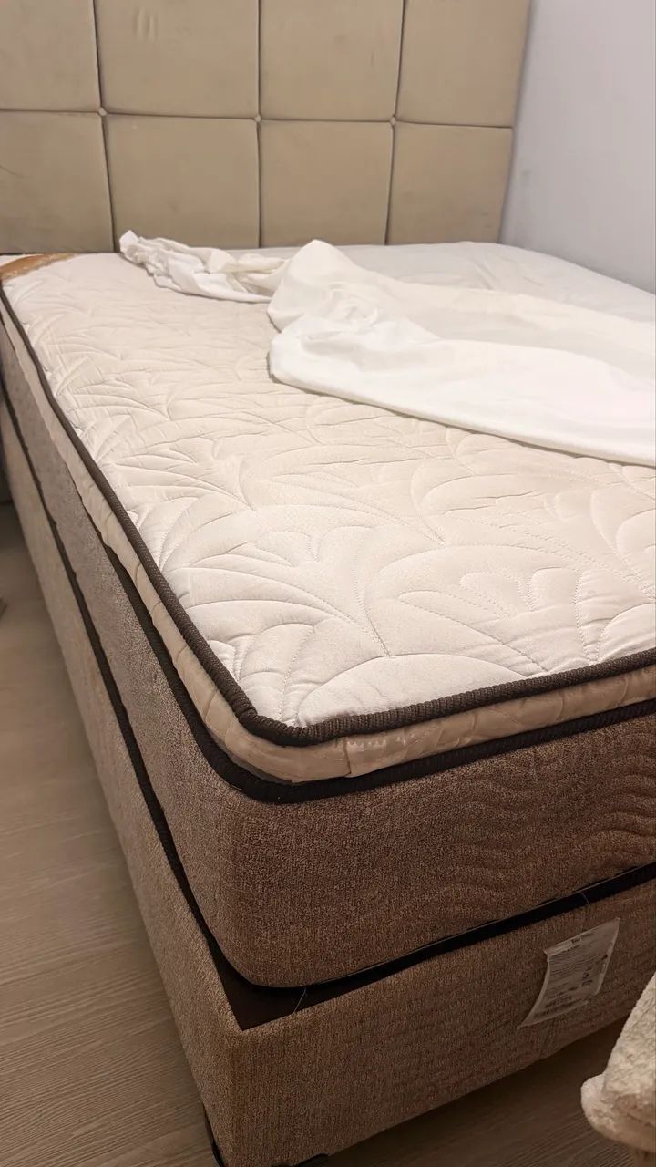 Cama box + colchão Ortob0m Queen Size - Foto 4