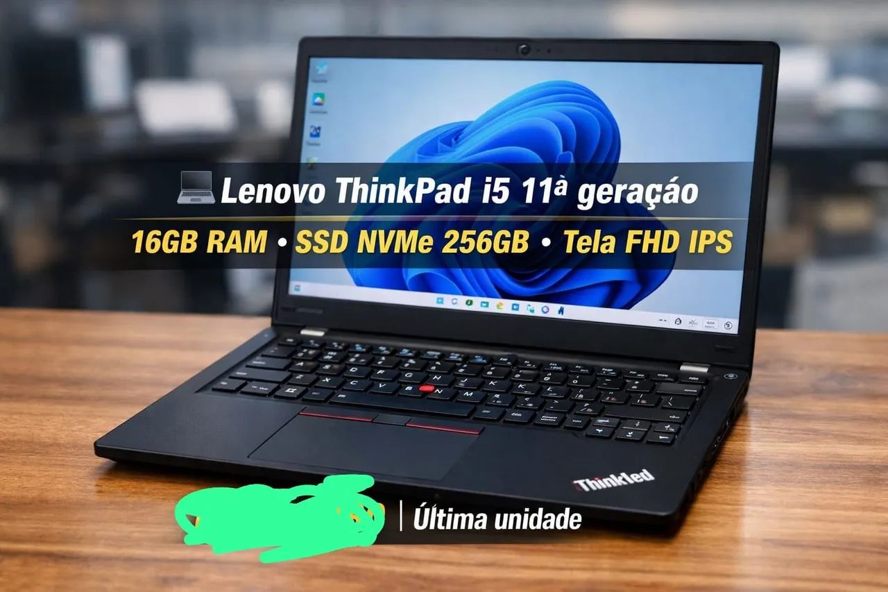 Notebbok Lenovo ThinkPad i5 11° Geração Novíssimo 