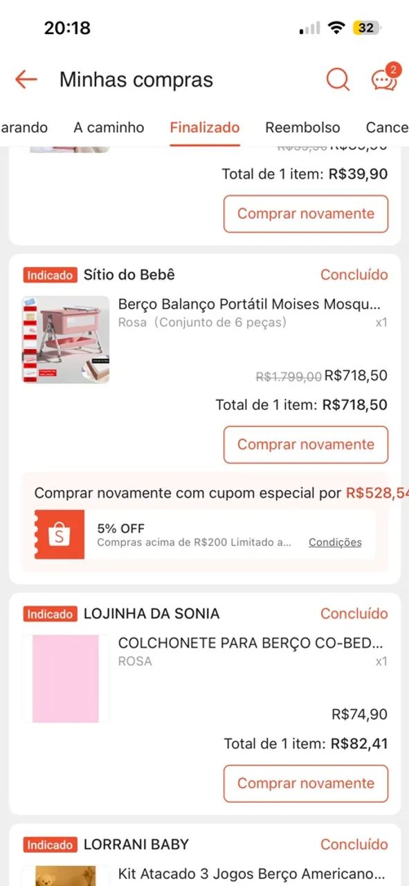 VENDE-SE BERÇO PARA MENINA MOISÉS  - Foto 3