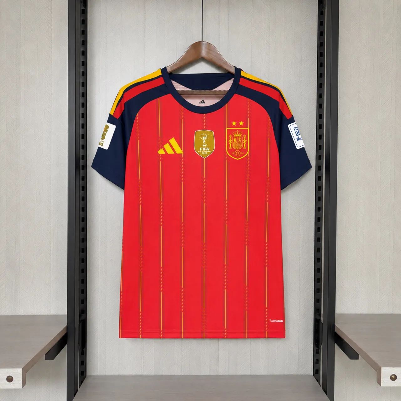 Camiseta Espanha 2026 + Patch Campeão mundial 