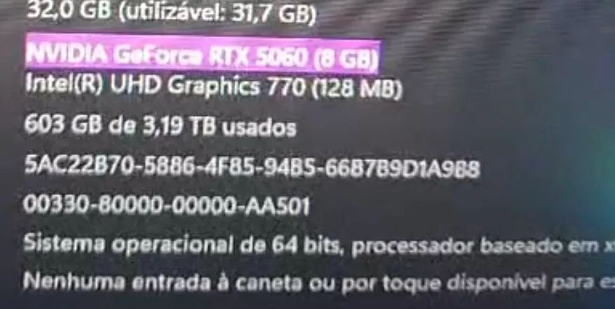 RTX 5060 pra trocar