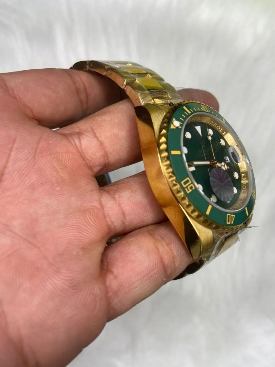 Rolex Submariner Date Dourado E Verde Automático Premium C Garantia - Foto 2