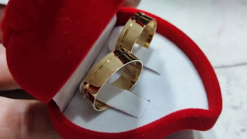 Alianças de ouro 18k - Foto 4
