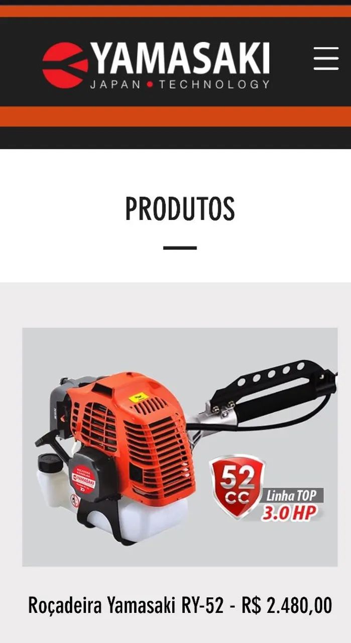 Roçadeira Profissional Yamasaki RY-52 - Tratores e máquinas