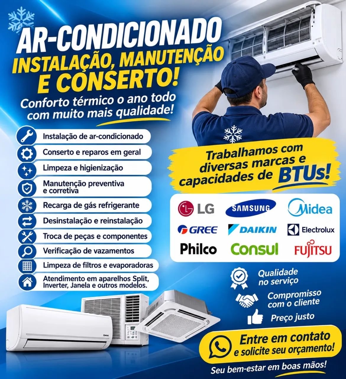 Serviço geral em Ar condicionado 