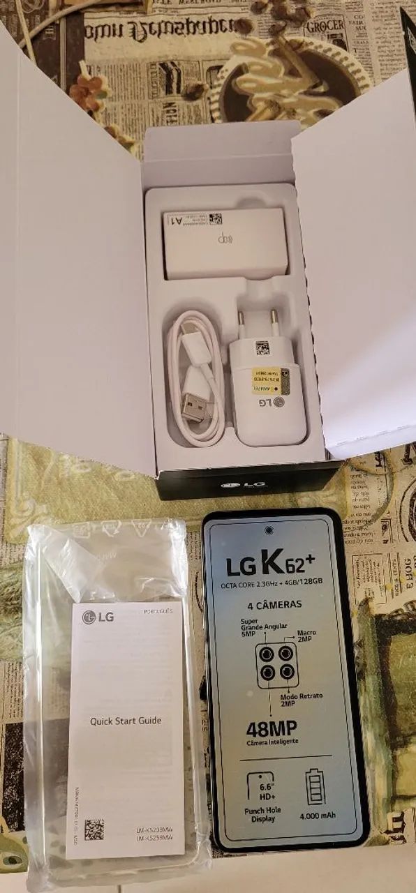 Celular Android branco LG k62 plus 4GB 128gb - Foto 2