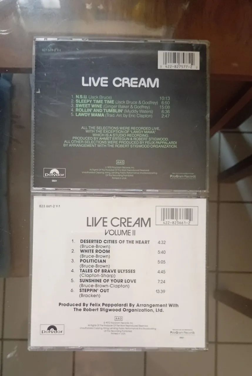 Dois CDs Cream -  live I e live II ( Eric Clapton) - Foto 3