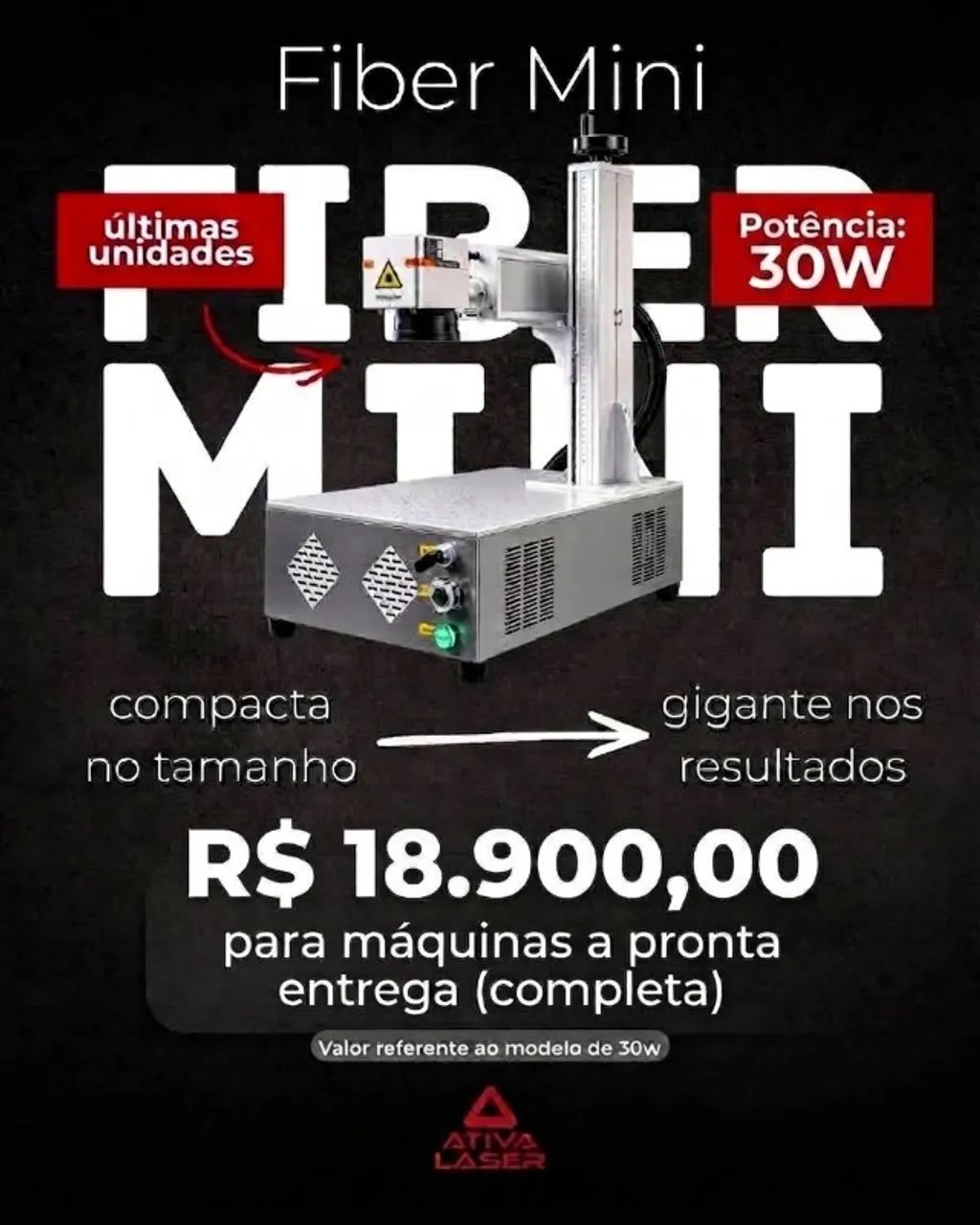 FIBER MINI 30W - Compacta, Potente e Profissional! 
