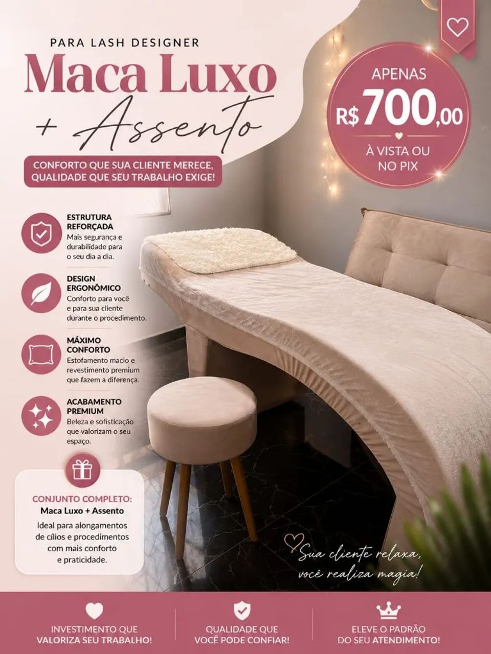 Maca Luxo com Assento - Conforto e Praticidade