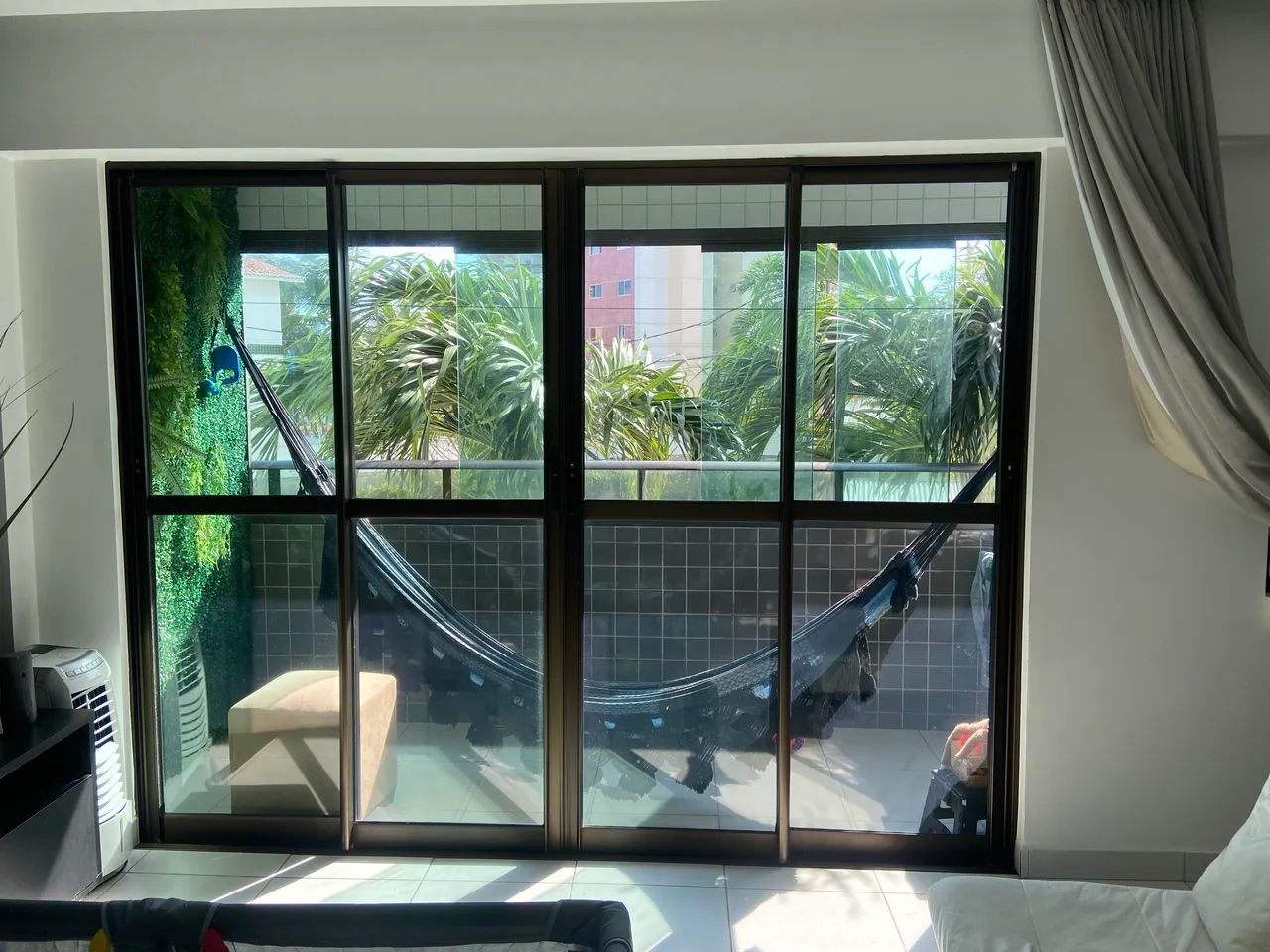 Porta de Vidro Alumínio Varanda Aceito Cartão 