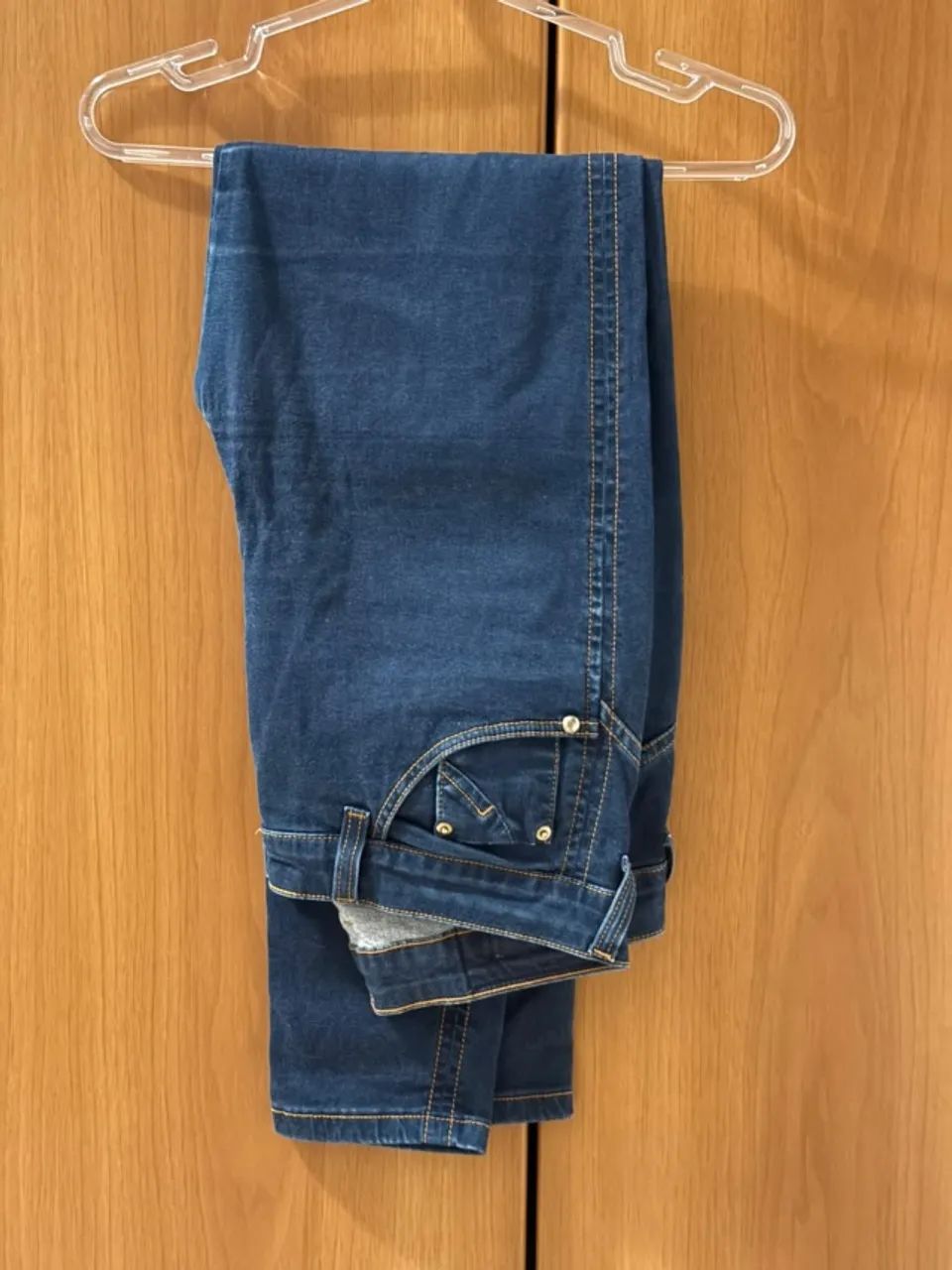 Calça jeans c/ lycra azul