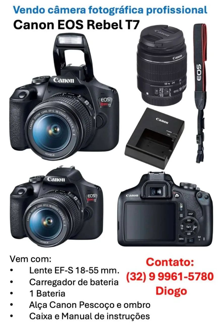 Câmera EOS Rebel T7
