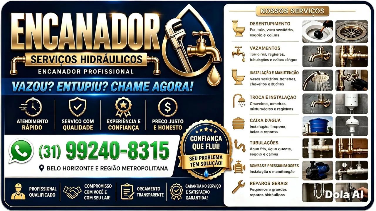 Encanador/bombeiro hidráulico  ZAP *