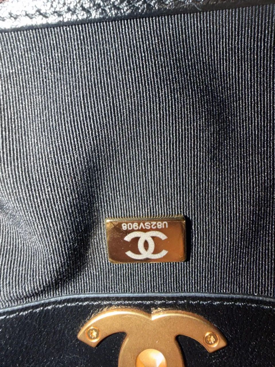 Bolsa Chanel preta e cinza  - Foto 3