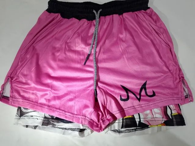 Shorts 2 em 1 duplos dry fit animes - Foto 5