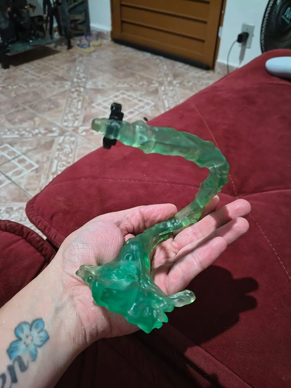 Fumaça Verde articulada com arame interno. - Foto 3