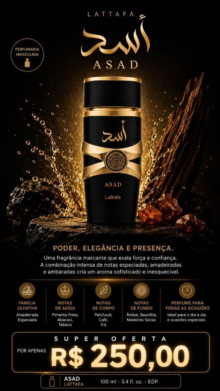 PERFUME ÁRABE ASAD LATAFFA 