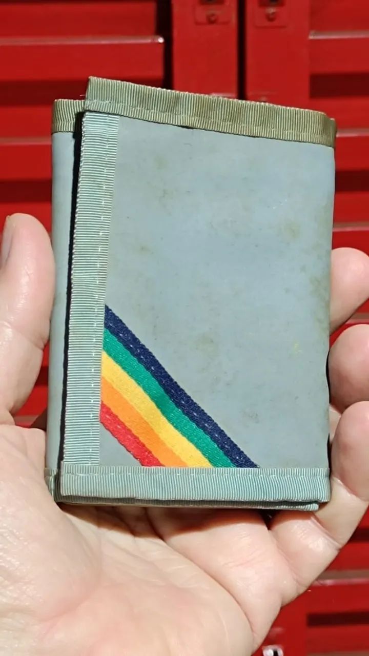 Carteira antiga anos 80 em nylon com velcro - Foto 3