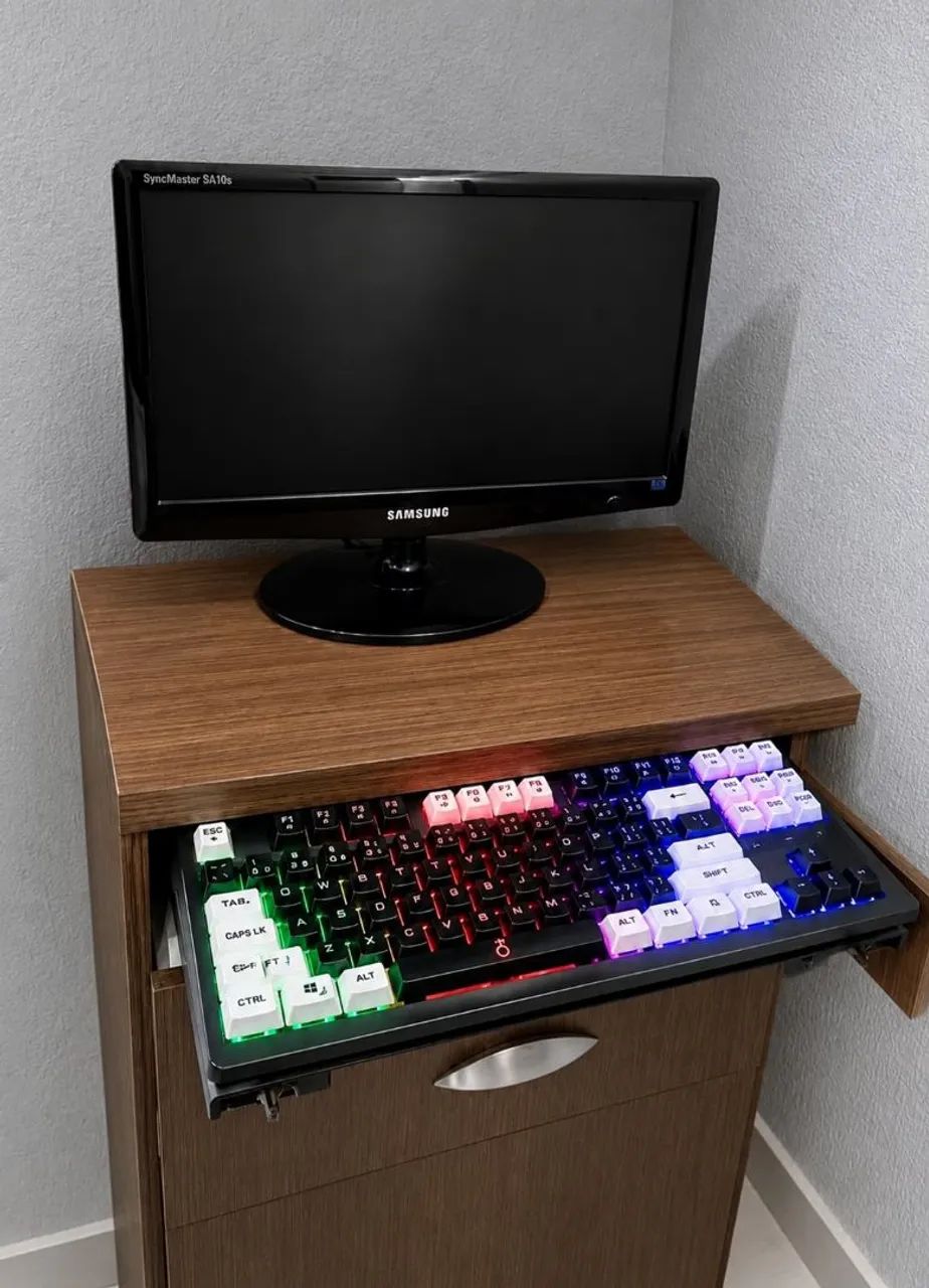 Monitor Samsung 14 polegadas e Teclado RGB 