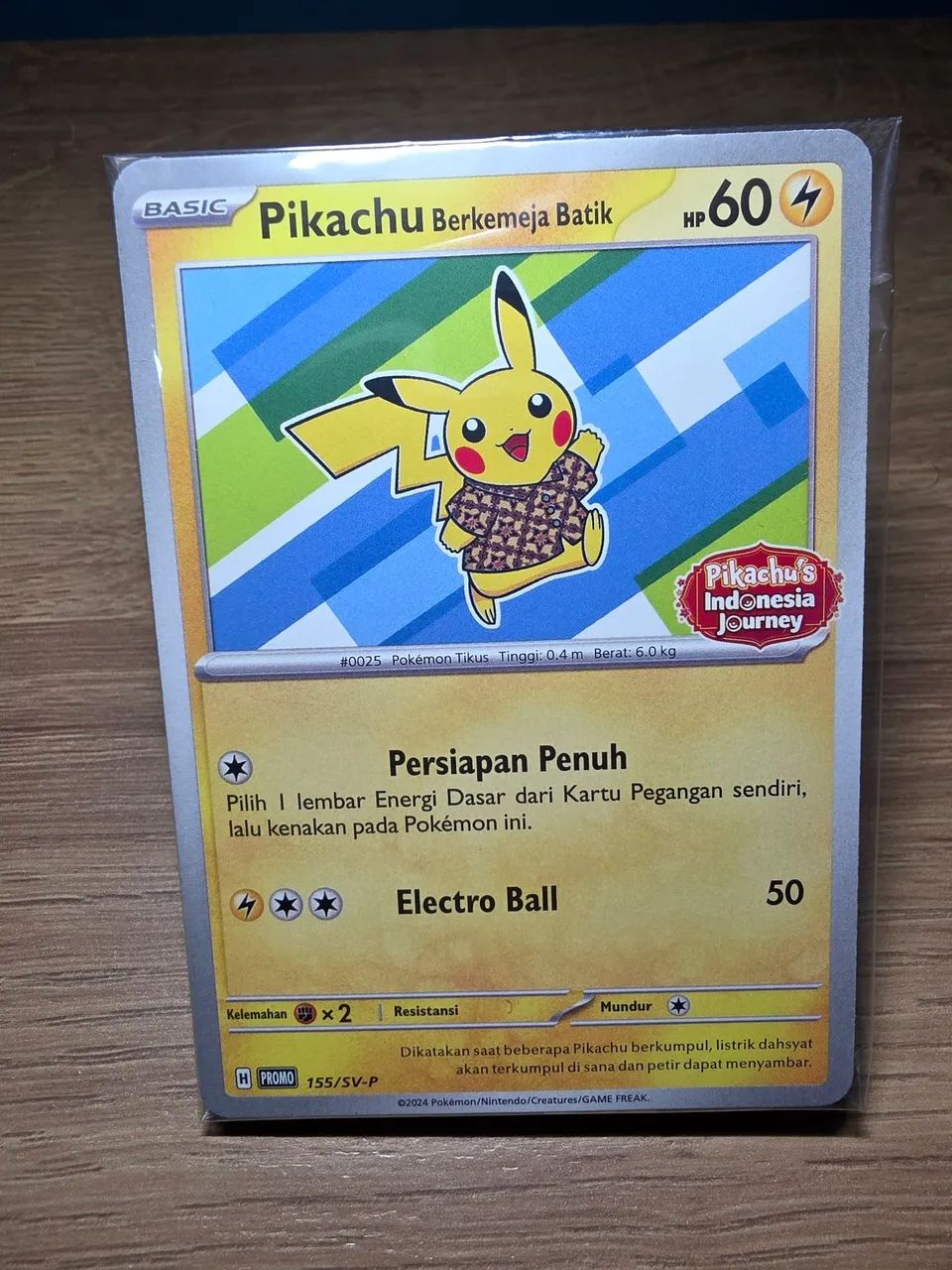 Pokémon Pikachu Promo Indonésia Batik 155/SV-P (Lacrada) - Hobbies