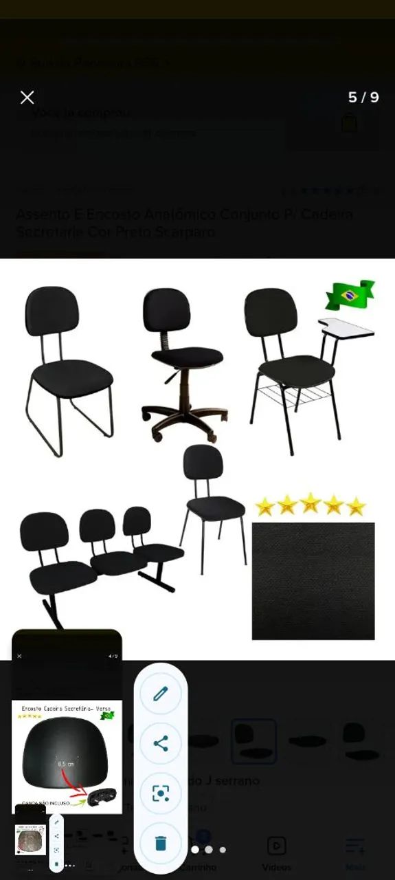 Acento para cadeira escritório 
