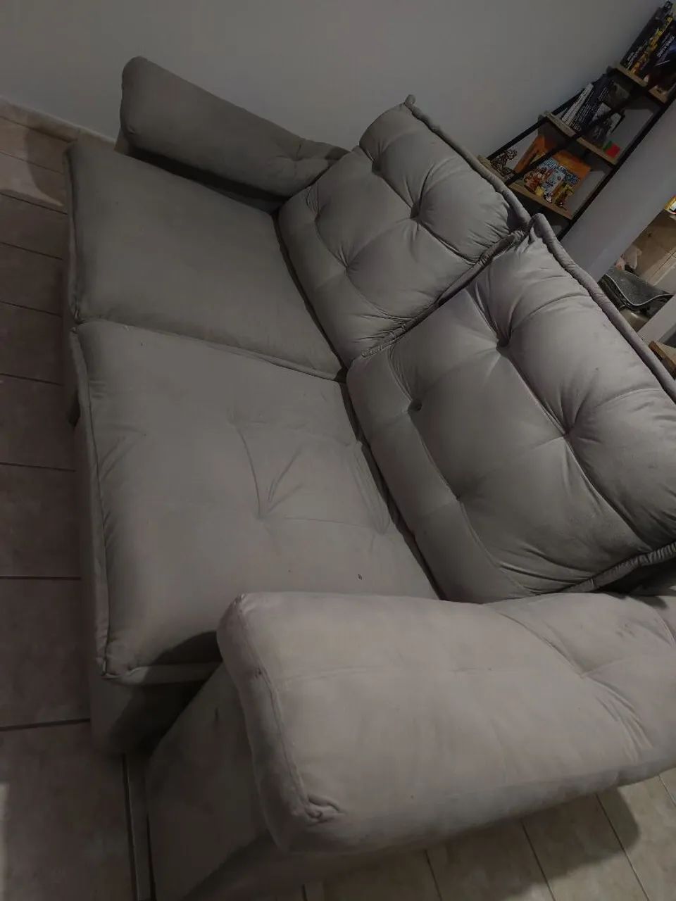 Sofá retrátil 3m Cinza 