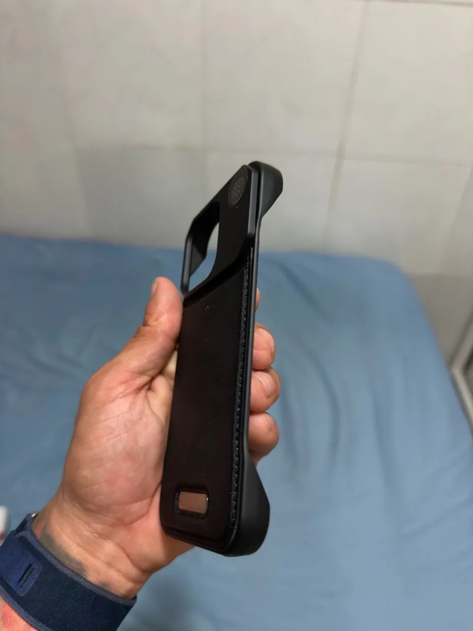 Capa de couro com aromaterapia para iPhone 16Pro, compatível com Magsafe, capa protetora