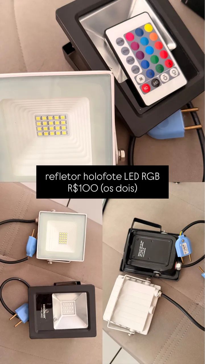 refletor holofote LED RGB