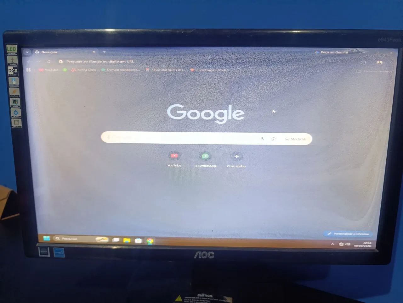 Monitor AOC 18,5" LED E943FWSK + Fonte Original