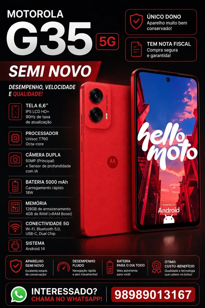 Celular motorola G35 
