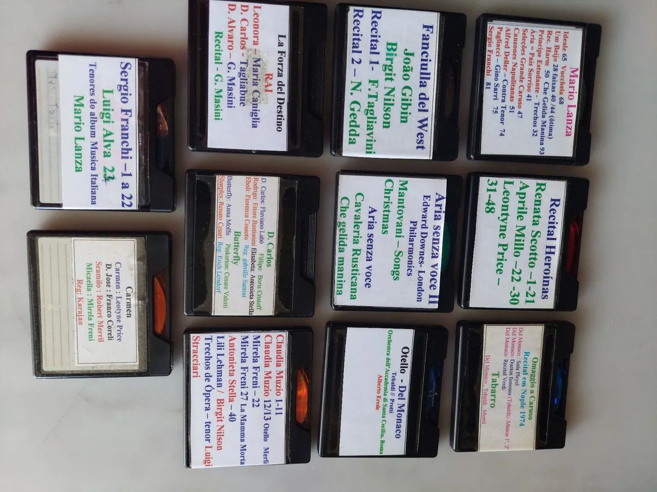 11 unidades de minidisc gravados 