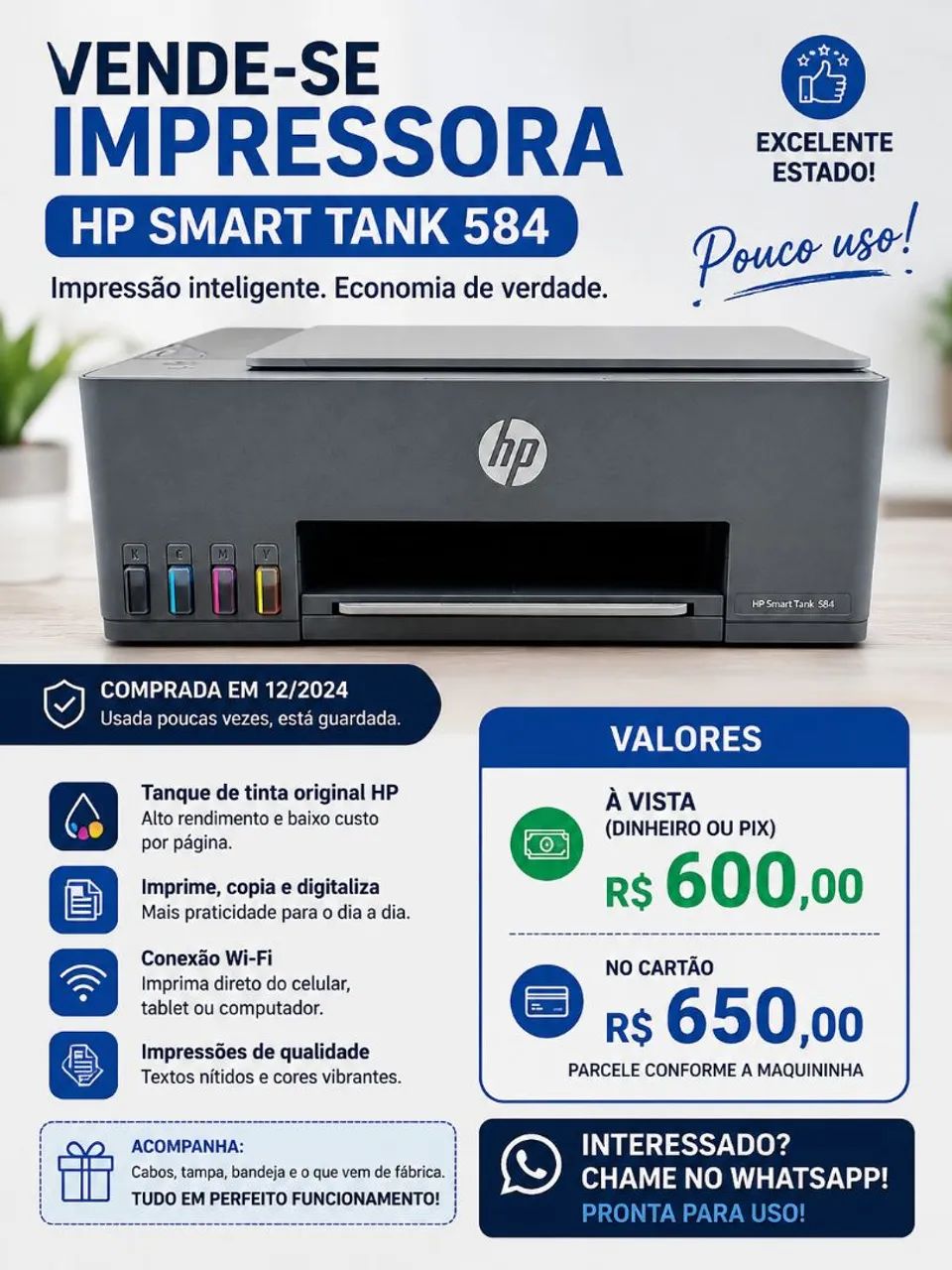 Impressora HP Smart Tank 584