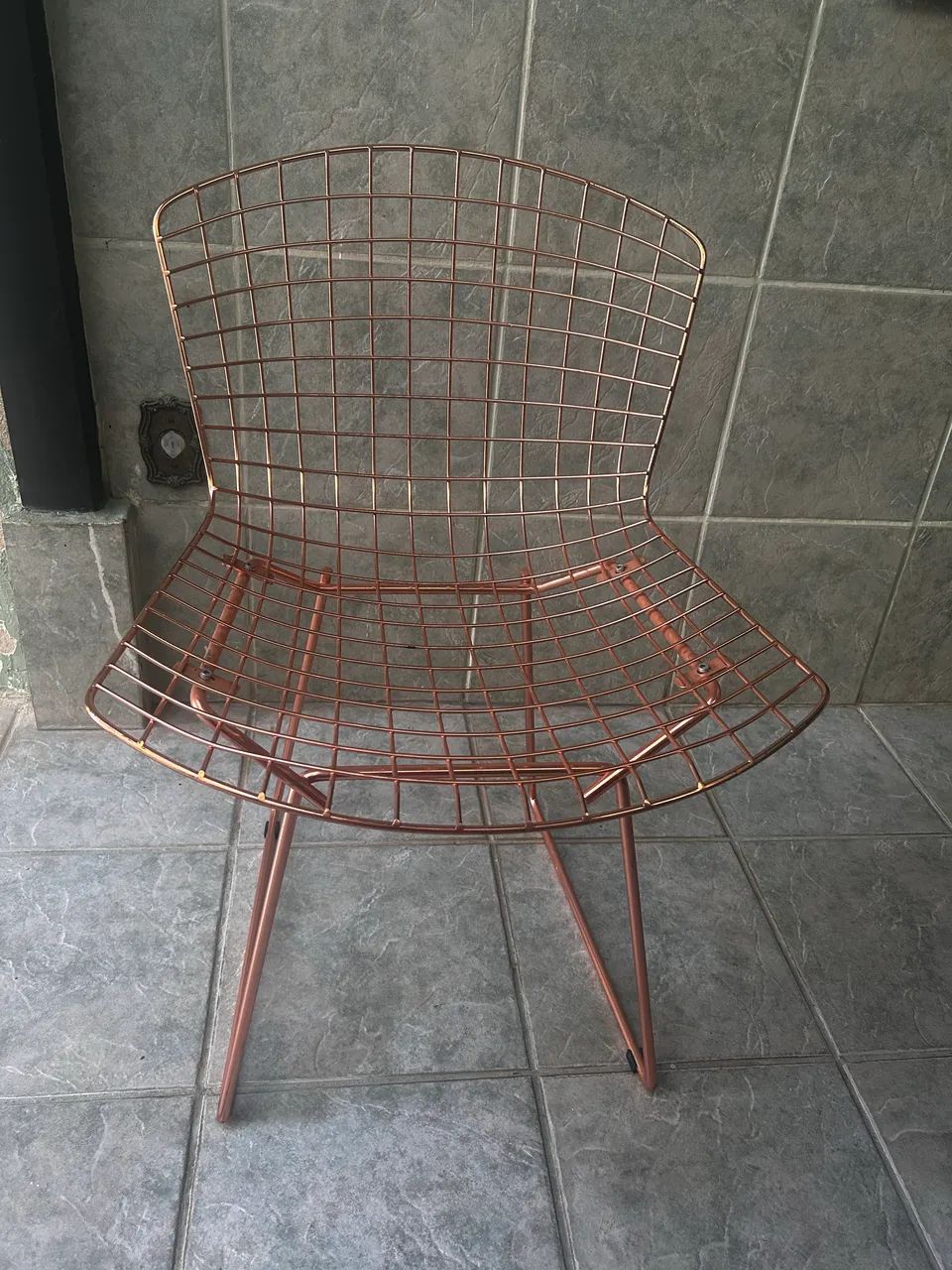 Cadeira Bertoia Aramada Dourada Tok Stok - Foto 2