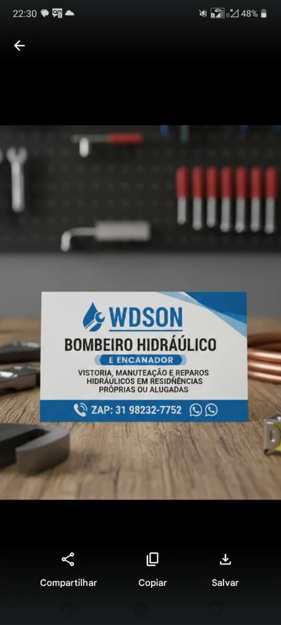 Bombeiro hidraulico e encanador