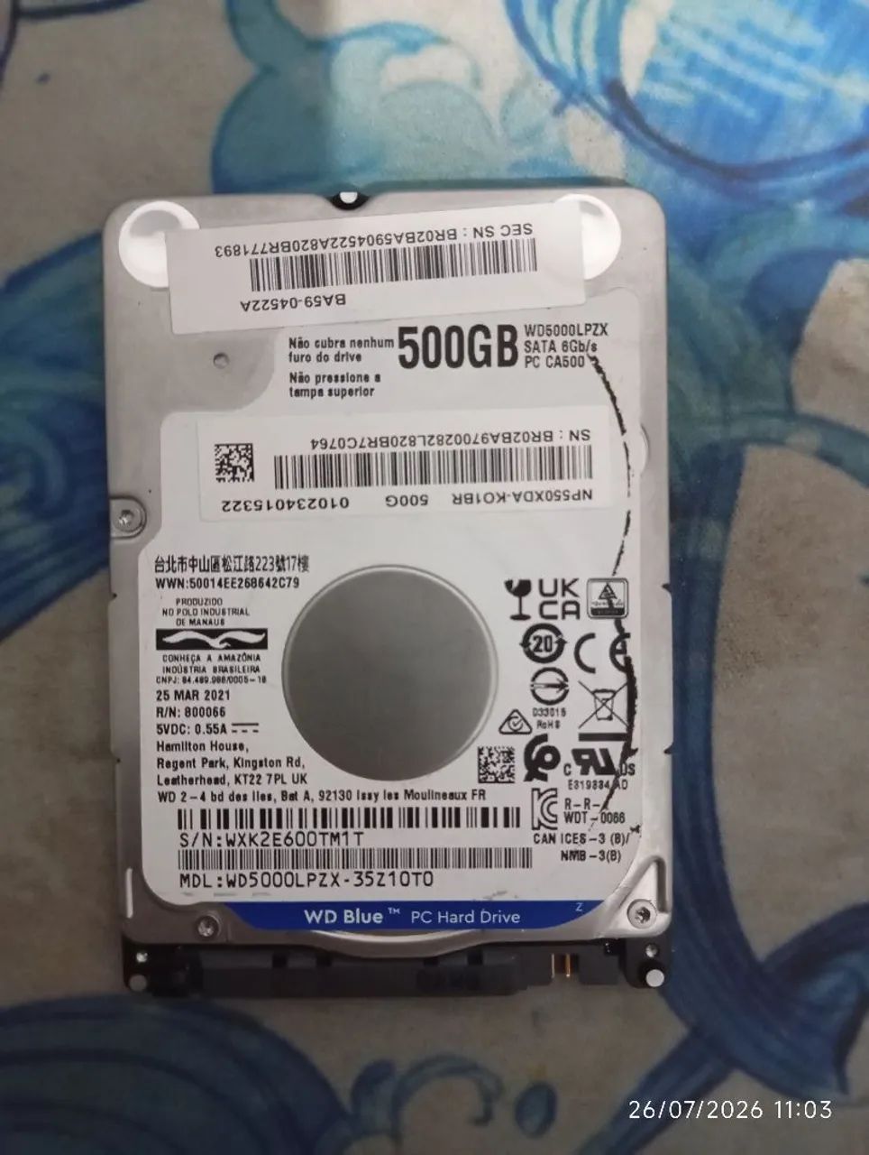 HD Notebook 500GB