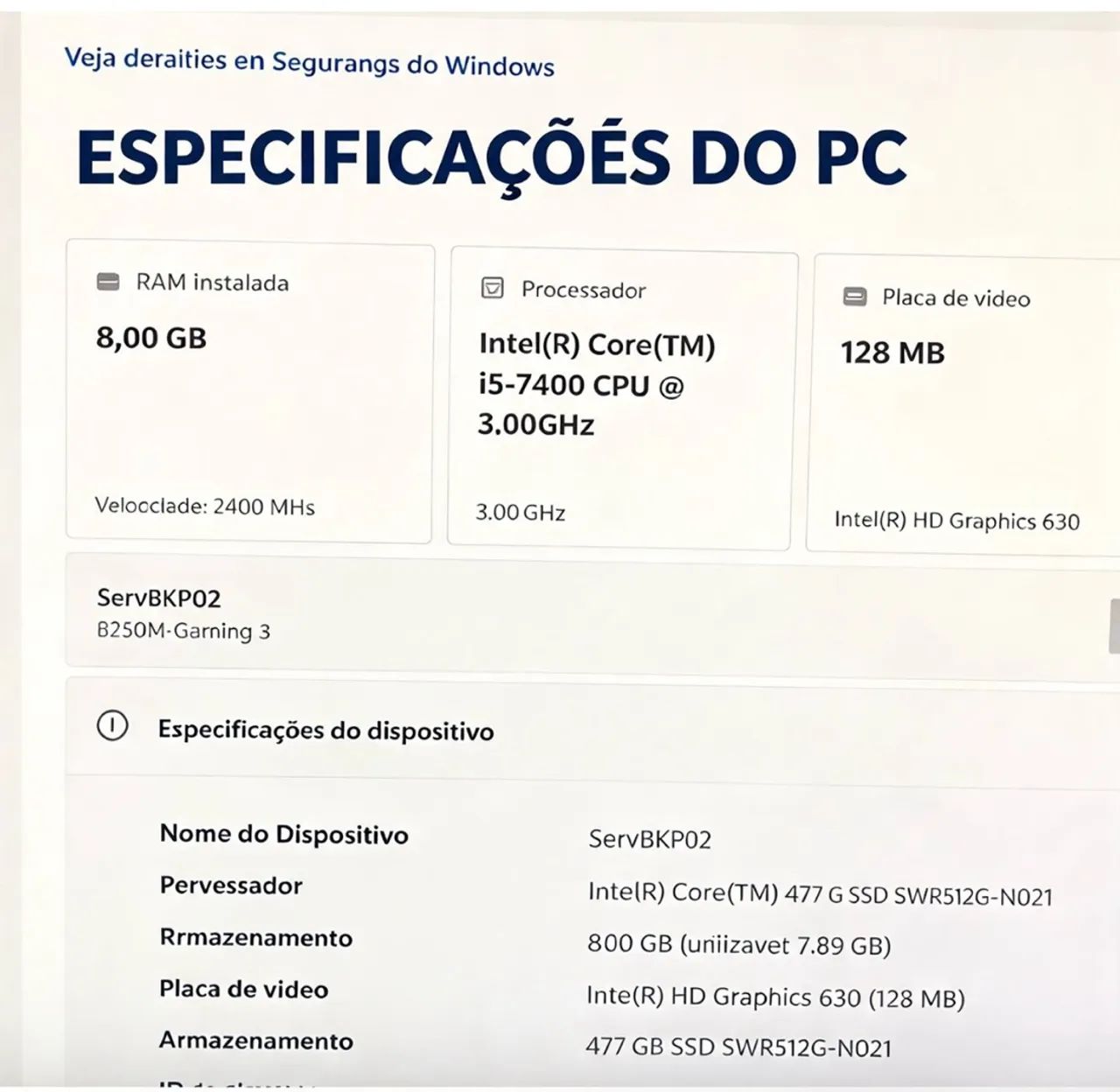*Vende-se PCGame Completo Intel Core I5-7400 Nova - Foto 3