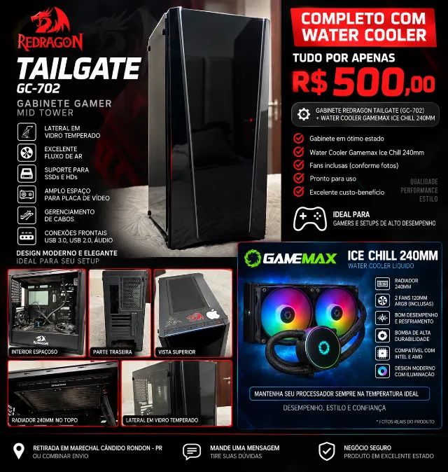 GABINETE REDRAGON TAILGATE GC-702 - Foto 2