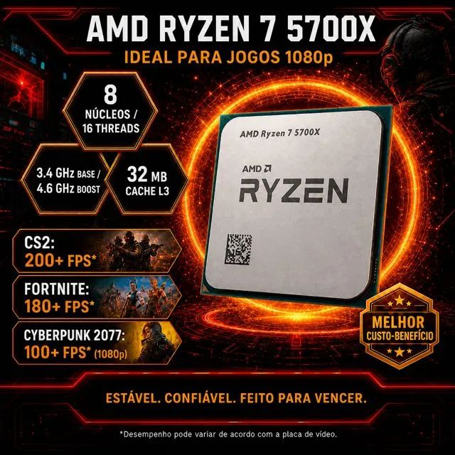 RYZEN  5700X nota fiscal e garantia  - Foto 2