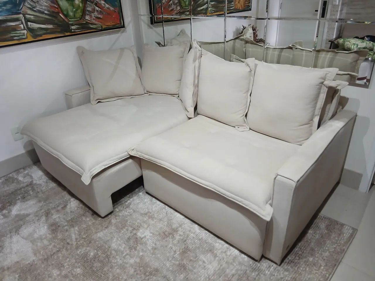Sofá Cama Retrátil e Reclinável