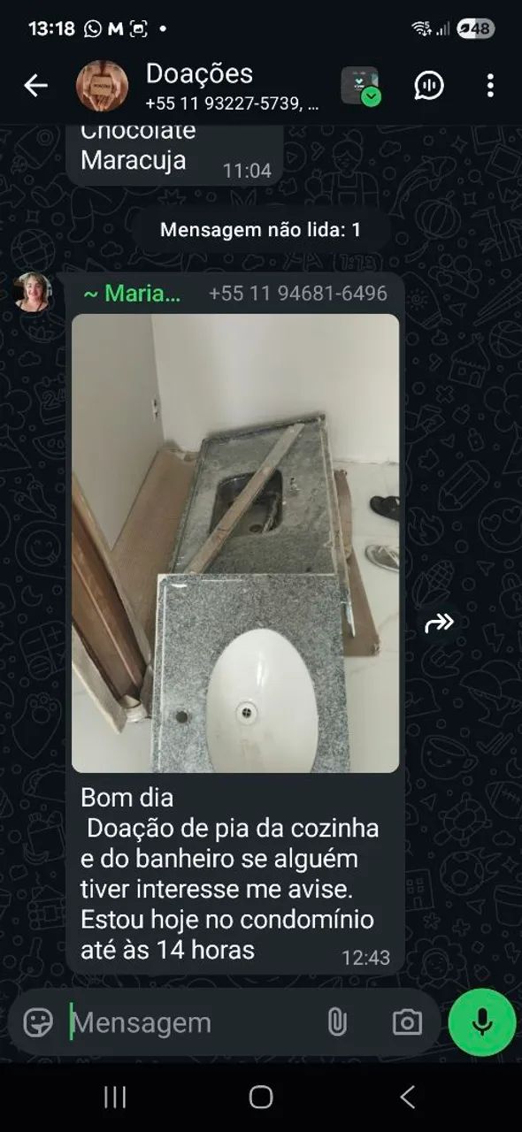 Pia de granito para banheiro com cuba