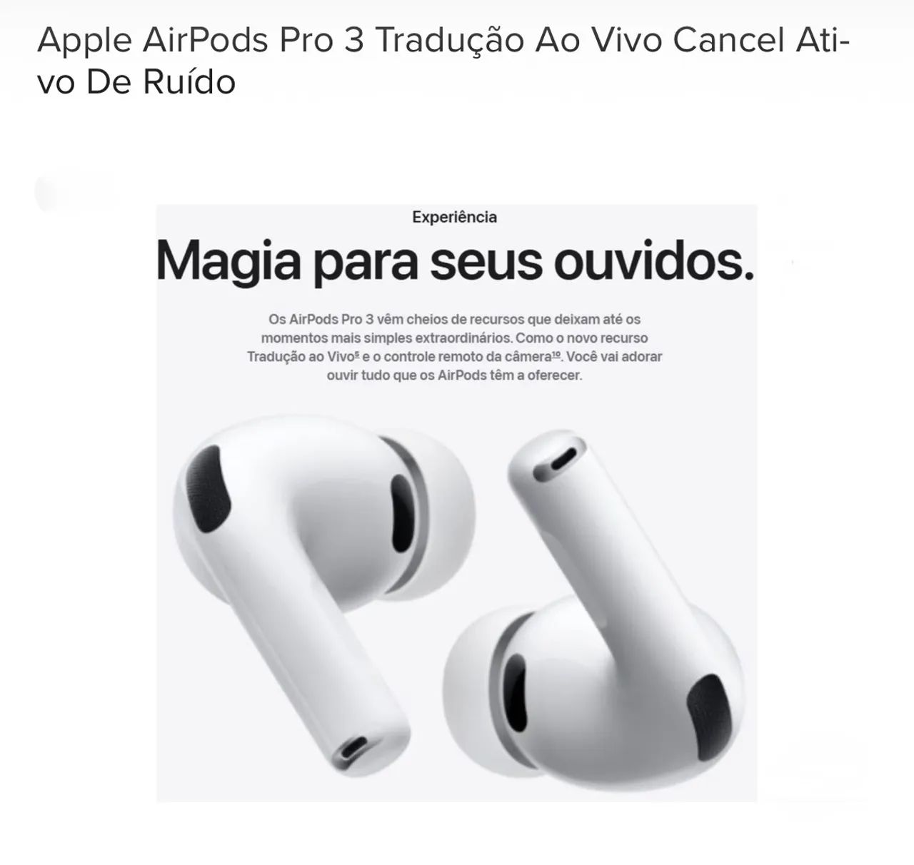 Vendo Apple AirPods Pro 3 zero na cx lacrado! - Fones de Ouvido